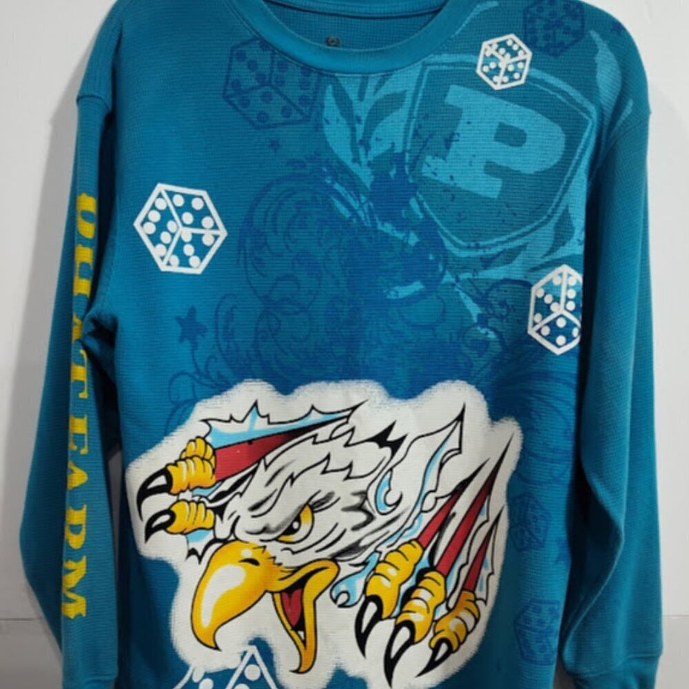 Vintage Phat Farm Classic American Flava Turquoise Men's Long-sleeve Shirt M